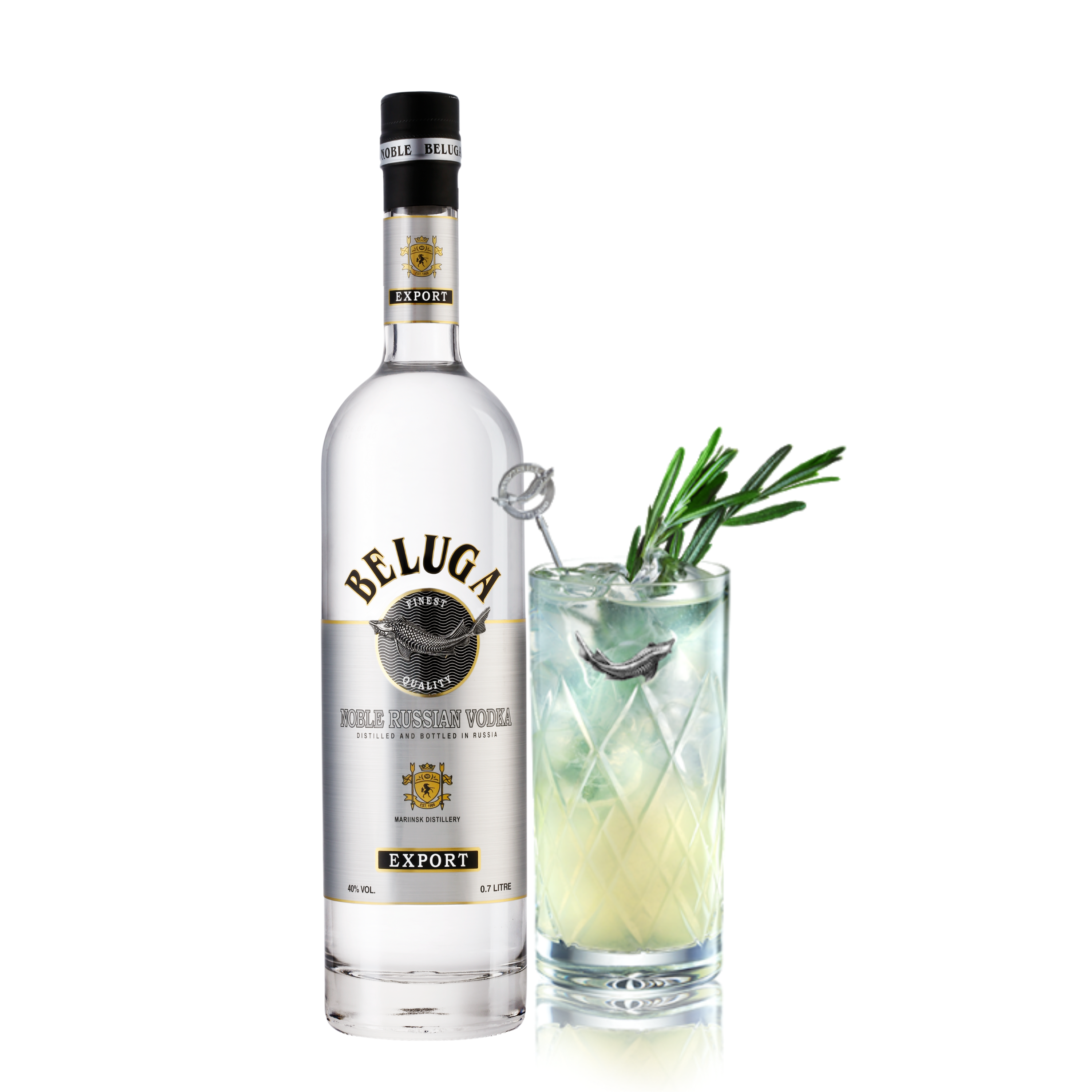 Recette cocktail : Le Beluga Collins