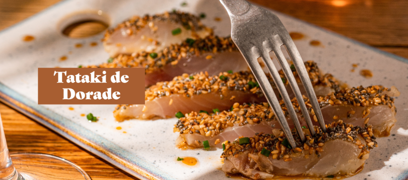 Tataki de dorade et sa croûte de sésame 4 personnes